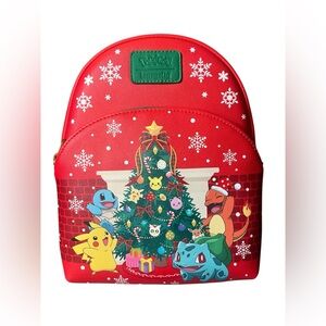 Pokemon Christmas Tree Loungefly Mini Backpack